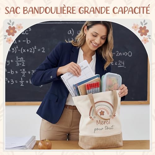 Sinmoe Cadeau Merci Maîtresse, Sac, Carnet, Stylo, Porte-Clés Enseignant – vue 2