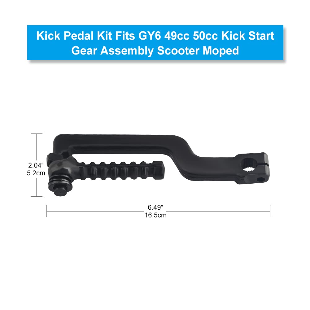 WATERWICH Kick Start Kit with Shaft Gear,Start Clutch Assembly,Moped Kick Start Lever Compatible with Tao Tao GY6 49cc 50cc 139qmb Scooter