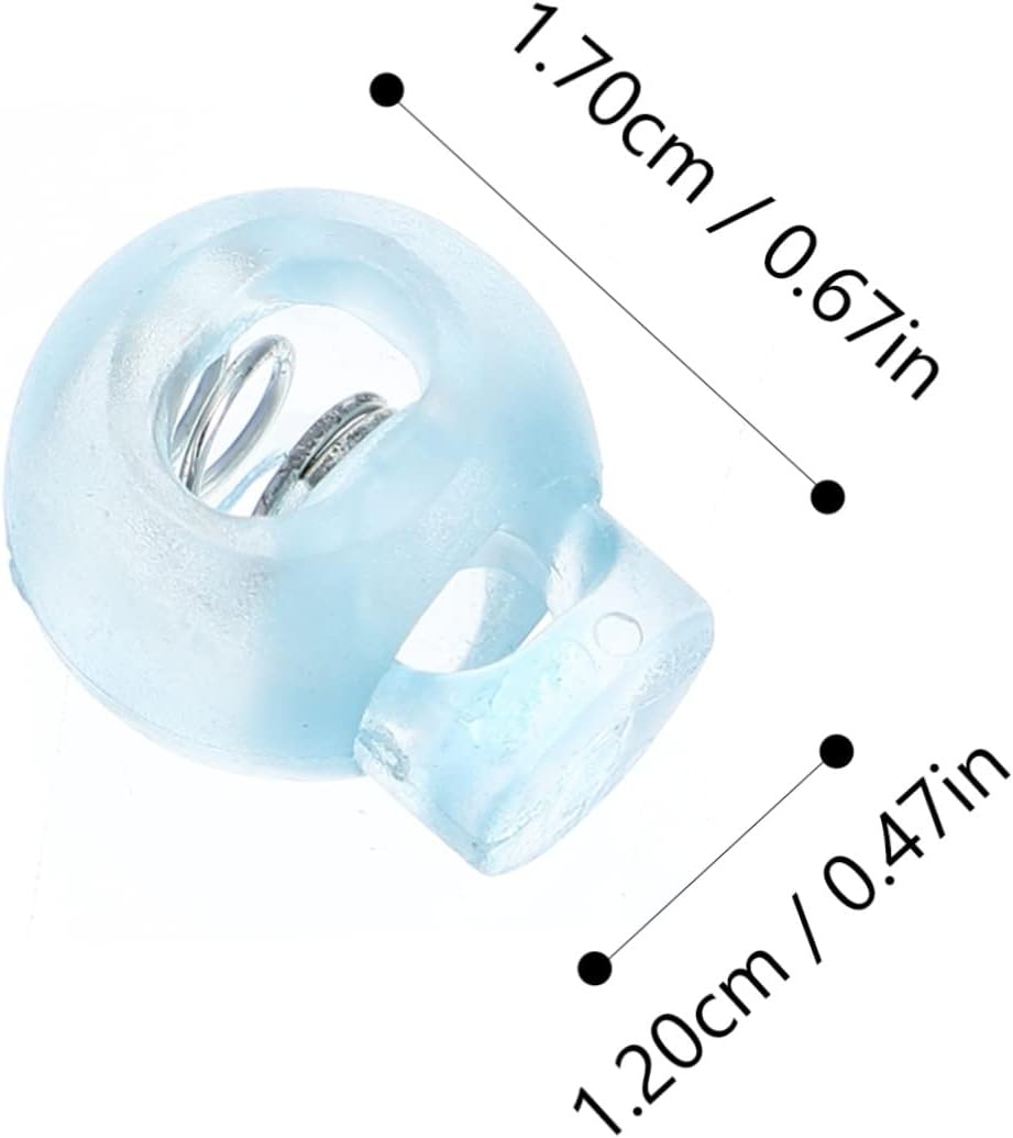SEWACC 100pcs Mixed Plastic Spring Buckles Adjustable Cord Locks for Drawstrings for Clothing Bags and Laundry Secure and Easy to Use