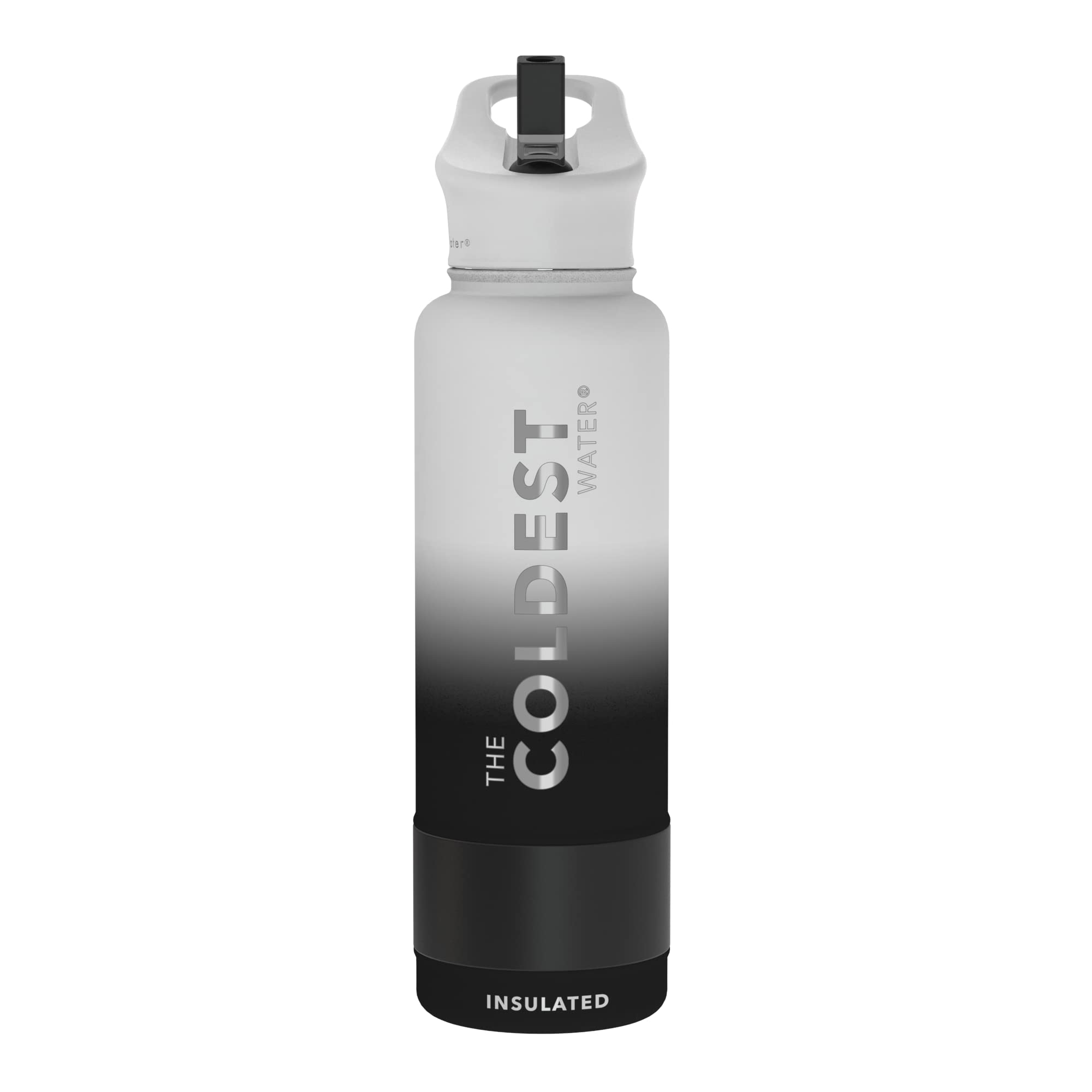 Coldest Insulated Water Bottle with Straw Lid - Stainless Steel Metal Insulated Bottle for Men & Women (Hyperspace White, 40 oz) — image 1