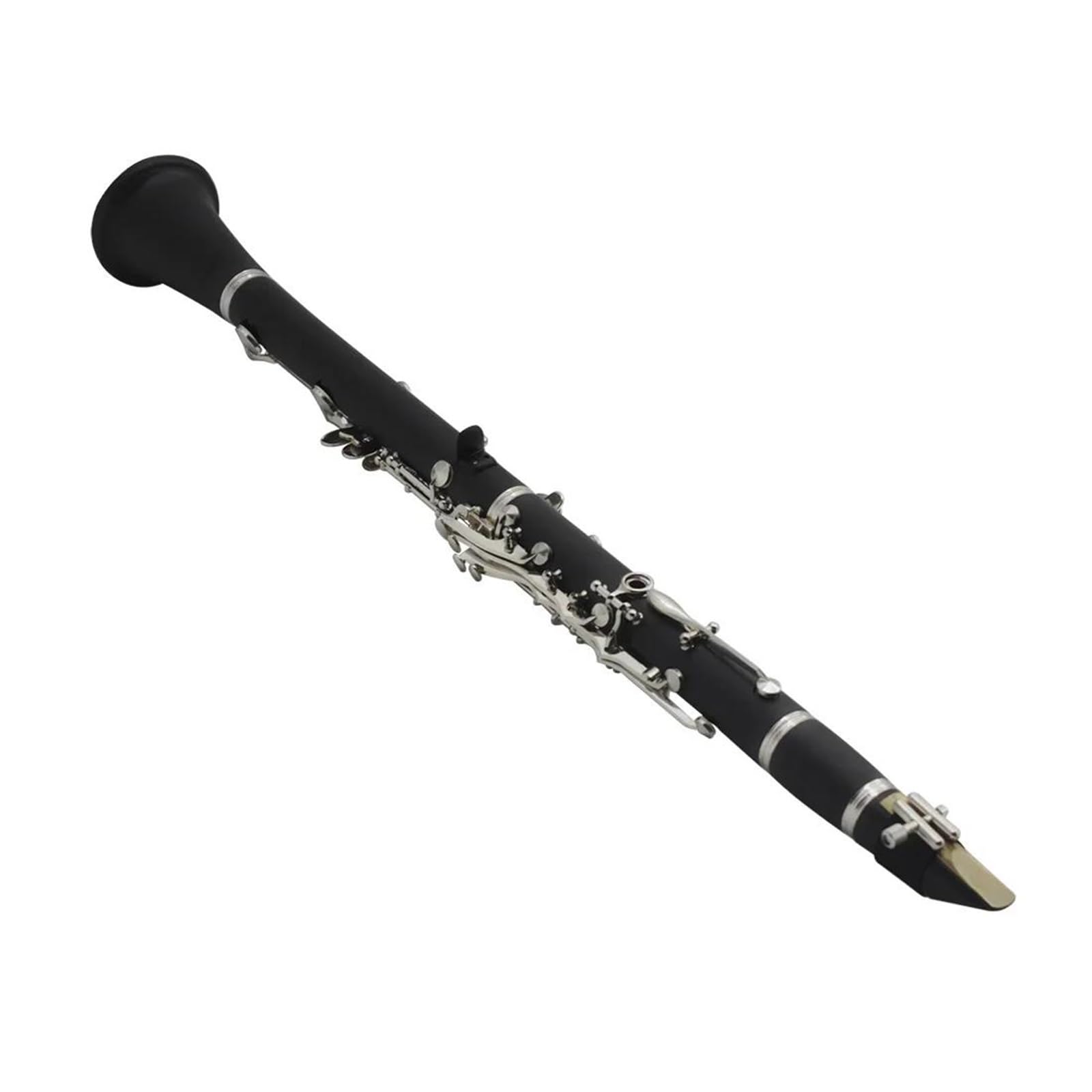 Clarinete Sib de baquelita de 17 teclas instrumento de viento madera profesional de ébano negro con caja y accesorios Tocando Clarinete