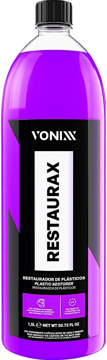 RESTAURAX1.5l Renueva y restaura plasticos, Proteccion contra las acciones del tiempo, Proteccion UV, Ideal plasticos externos, Protege las piezas de la decoloración y el envejecimiento prematuro