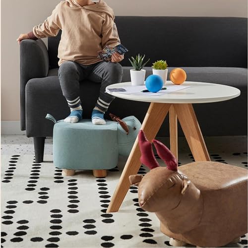 Tabouret à langer et pouf enfant hippopotame blanc à offrir