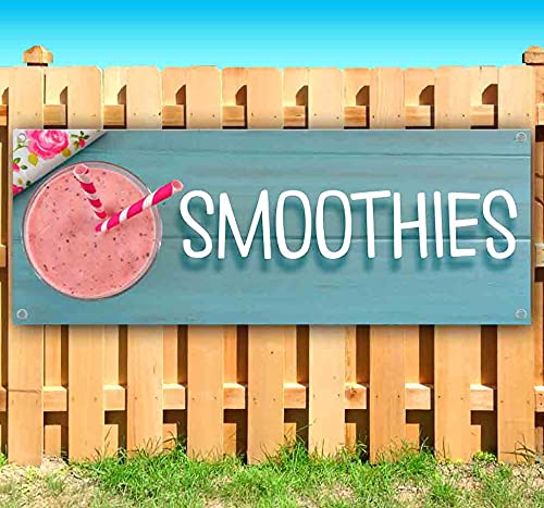 Smoothies 13 oz Banner | Non-Fabric | Heavy-Duty Vinyl Single-Sided with Metal Grommets