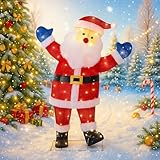 Shintenchi 3ft Lighted Christmas Santa Claus, Outdoor Pop-up Holiday Decoration...