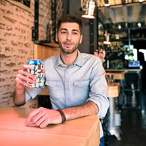 HaiMay 18 Pieces Beer Can Sleeves Beer Can Coolers Drink Cooler Sleeves for Cans and Bottles, Cute Styles