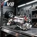 V8 Engine Kits That Works Building Sets,Car Engine Model Kit with Motor and Lights,Visible Piston Movement Mechanical STEM Toy for Car Enthusiasts Adults,Kids(664PCS)