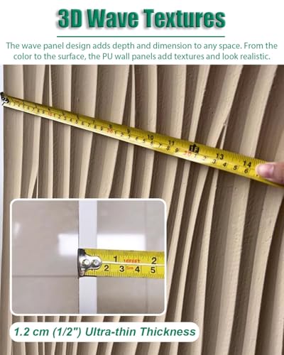 Panel de pared para sala moderna Vibeo paneles decorativos ondulados 3D amarillos para interior 2