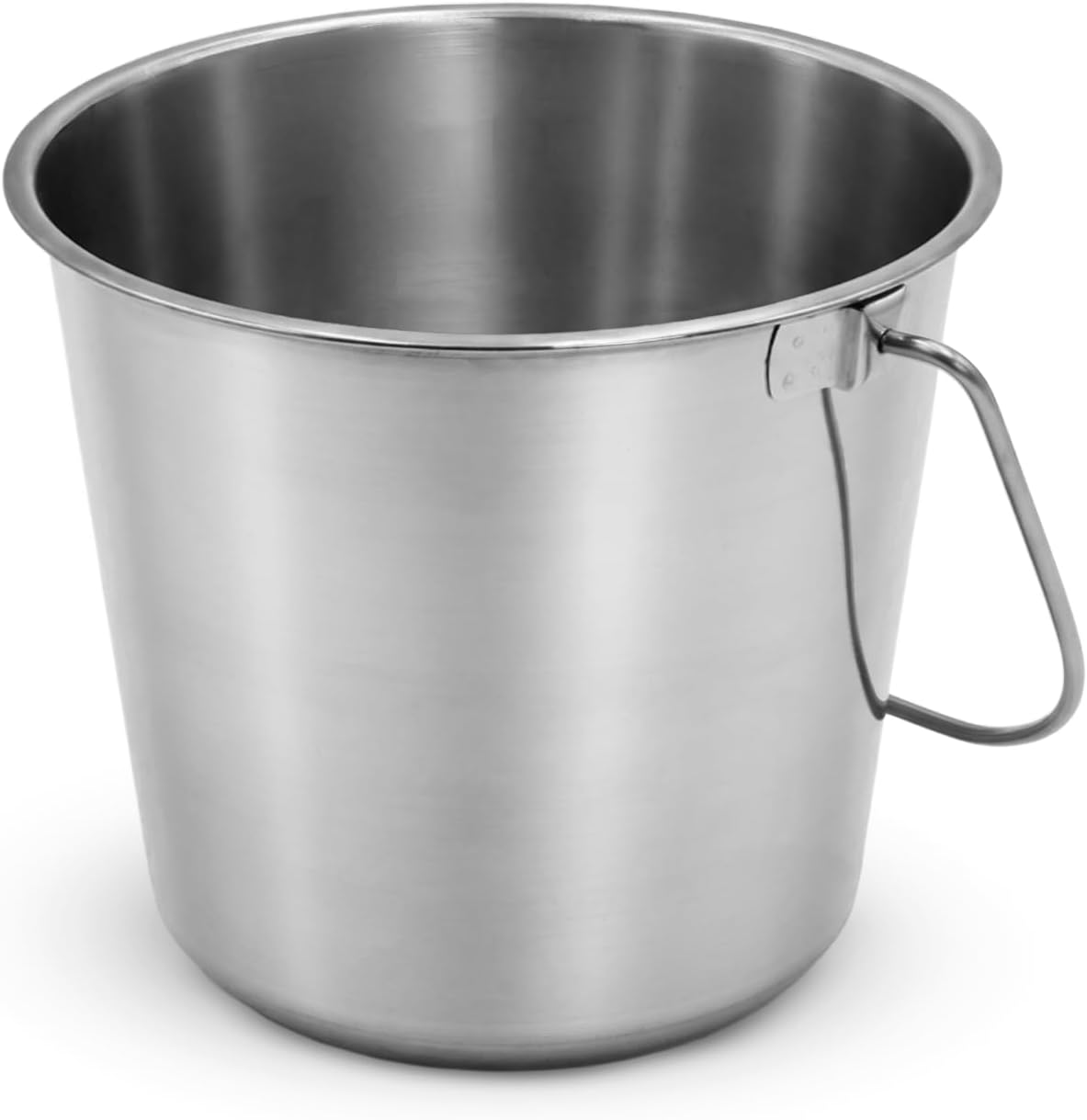 Grip Stainless Steel Bucket (1 Gallon) - Great for Pets, Cleaning, Food Prep - Hang on Fences, Cages, Kennels - Home, Garage, Workshop