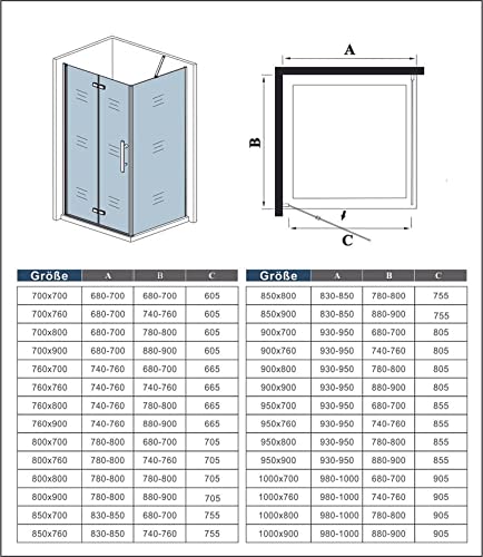 Mamparas Angular Plegable + Panel Fijo 6mm Antical 100x70x195cm