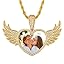 29 Small Wings Heart(Gold)+Rope Chain