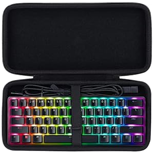 co2CREA Hard Travel Case Replacement for Razer Huntsman Mini 60% / Snpurdiri 60% / MageGee 60% Gaming Keyboard (Black)