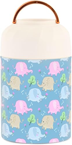 Miniatura 2 de Elephant Food Jar with Spoon Stainless Steel Vacuum Insulated Food Container 17 oz Thermos for Lunch