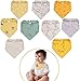 Viedouce Bavaglino Neonato Bavaglini Bandana con 2 Bottoni a Pressione, 100% Cotone Biologico,Super Assorbenti & Morbidi,Bambino Drool Bavaglini per Ragazzi e Ragazze (9 Pezzi)