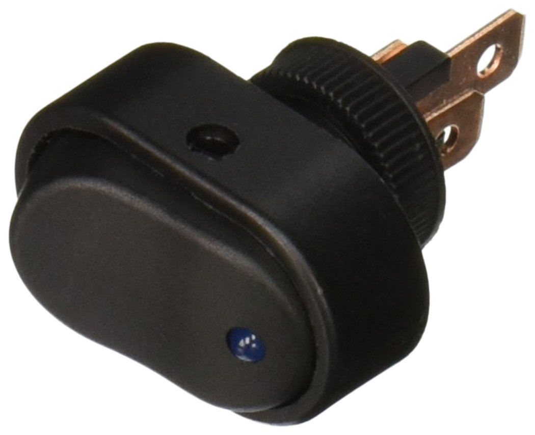 HOTSYSTEM DC12V 30A Rocker Toggle Switch ON-Off Control SPST LED Illuminated 3Pin Triangle Plug for Car Motorcycle Boat Marine Truck Trailer Auto and More (Blue,5-Pack)
