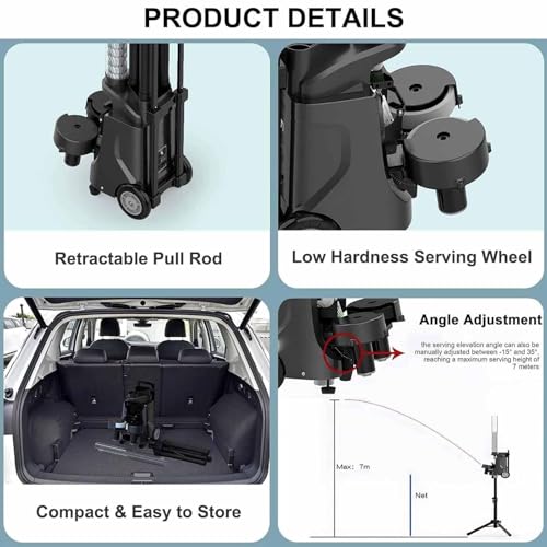 Entrenador automático de bádminton con ruedas, alimentador de bolas portátil para autoentrenamiento, ideal para el hogar, club o práctica personal