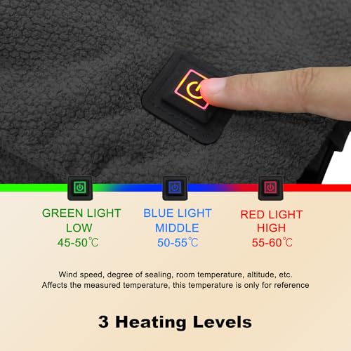 MDSTOP Heated Hand Warmer Pouch, Hand Warmers Rechargeable, Portable Electric Heated Hand Muff, Heated Gloves for Women, Men, Kids, Hunting,Fishing,Camping,Golf & Xmas Gifts(No-Battery)
