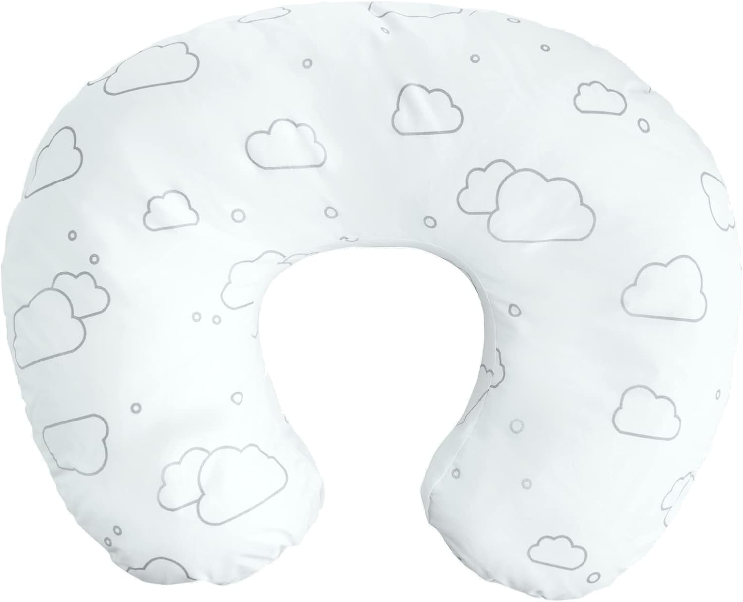 Bubblin Feeding Pillow - 100% Cotton Cover with Siliconised Polyester Fibre Filling for Ergonomic Support, 100% Machine-Washable & Dryer-Proof Nursing Pillow (Clouds) โ image 1