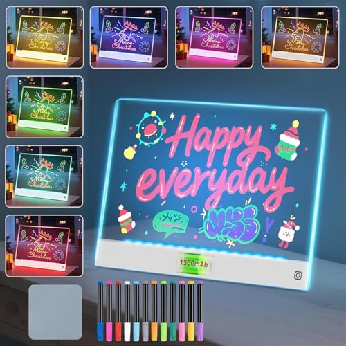 Tableau LED effaçable à sec nomade avec 7 modes d'éclairage - 5