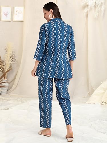 Image of MIRCHI FASHION Pure Cotton Kurta with Shrug Set | 3 Piece Cordset with Jacket & Pant | Ethnic Work Wear & Travel Wear Co-ord Set
