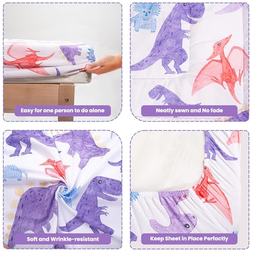 Image of 4 Piece Toddler Bedding Set, Plush Minky Crib Bedding Set