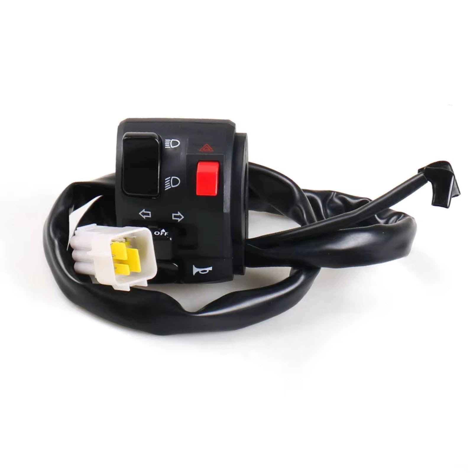 Interruptor señal moto Interruptor Controlador De Manillar De Motocicleta De 22mm 7/8 Pulgadas Interruptor De Arranque De Lámpara Antiniebla Señal De Giro De Bocina Universal(Left)