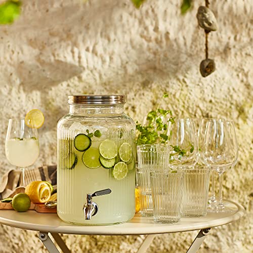 Bocal avec robinet 5,0 l distributeur verre facile à laver