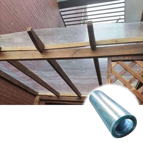 DONGYUE 0.8mm Polycarbonate Roofing Sheet,Clear Solid Acrylic Plastic Panel,UV Protection Rainproof Roof Cover, for Greenhouses, Sheds, Carports, Huts, Kennels or Garages (Size : 1x0.08m)