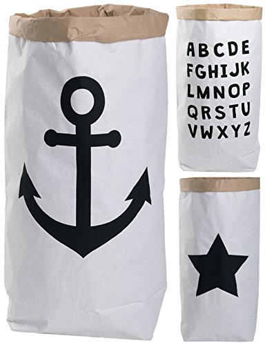 Lifestyle Lover Paper Bag - Bolsa de papel de estraza, color marrón y blanco