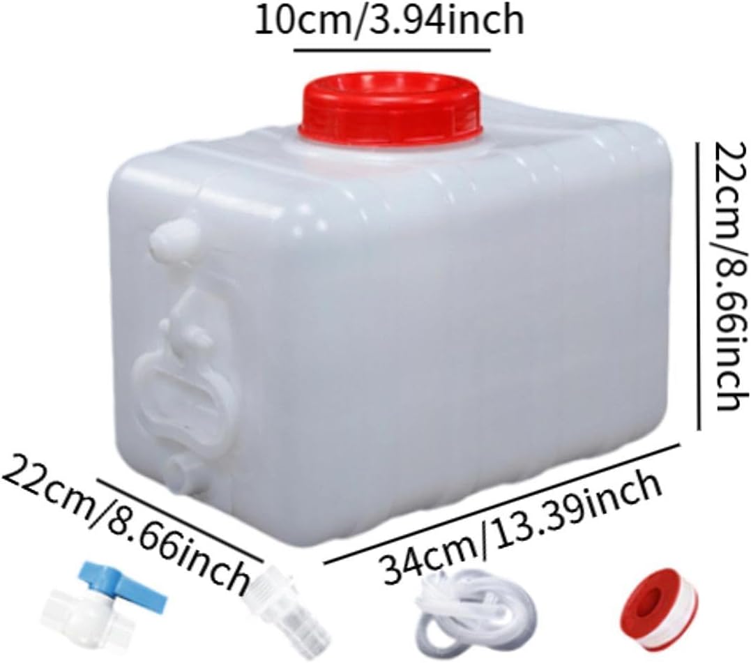 Water Storage Container Set Portable Leakproof Camping Jug Water Dispenser Tank for Survival Picnic BBQ Outdoor Hiking, 15L