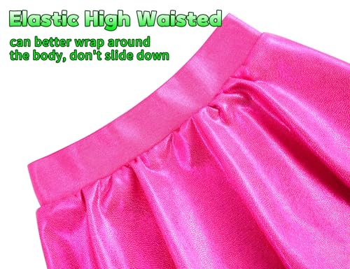 Image of Gnainach Girls Skorts High Waist Athletic Skirts with Shorts Stretchy Activewear for Teens Kids Performance Tennis