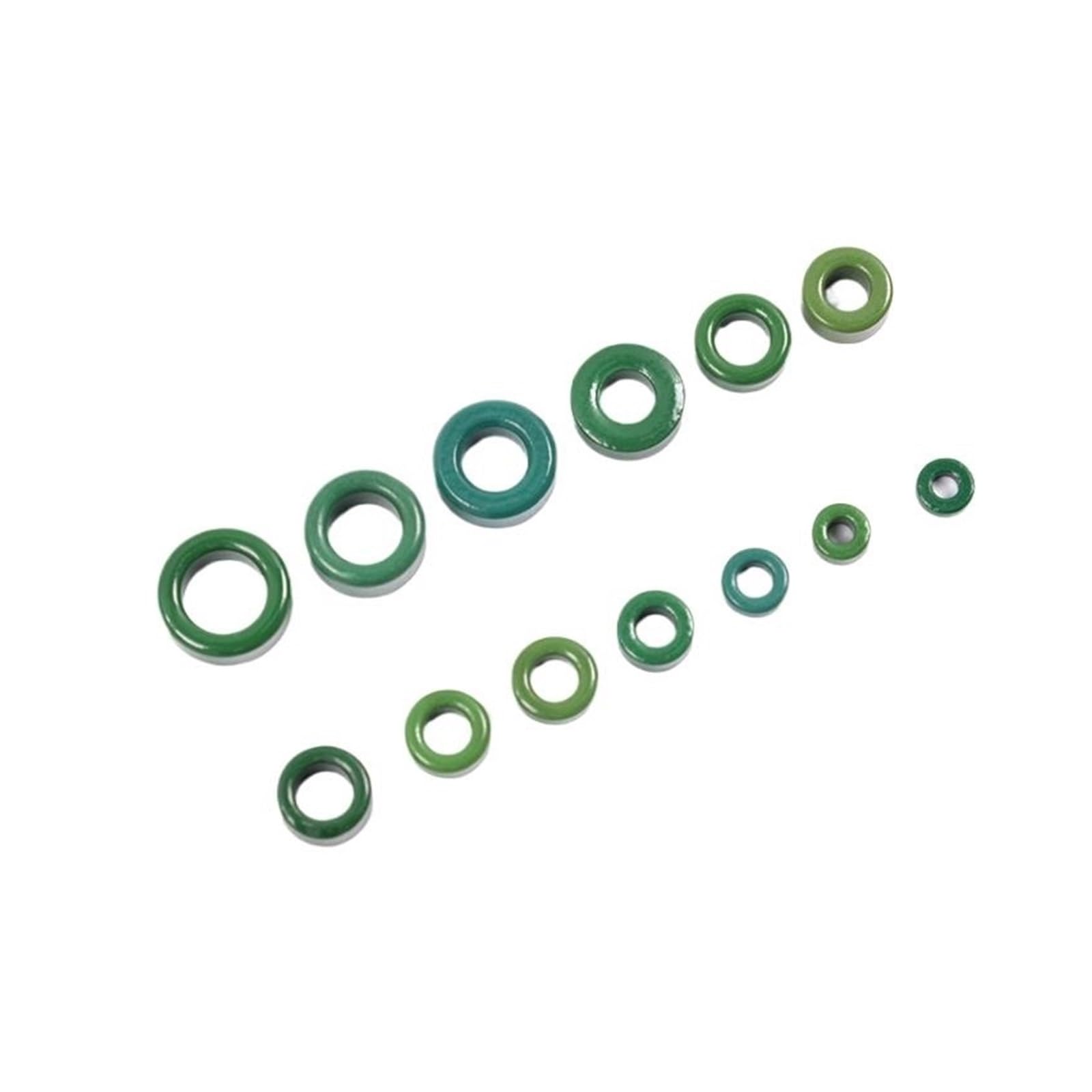 Noyaux toroïdaux en ferrite Filtre en zinc et manganèse, noyau vert, 6-14mm, blindé, anti-interférence, haut-parleur, transformateur de données, inductance, anneau de ferrite, 50 pièces(6x3x3mm)