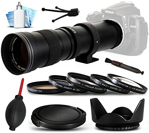 Opteka 420-800mm f/8.3 HD Telephoto Zoom Lens Bundle Package includes 5 Piece UV-CPL-FL-Macro 10x-ND4 Filters + Tulip Hood + Cap Keeper + Air Dust Blower + Lens Pen + Cleaning Kit for Olympus EVOLT E-1, E-3, E-5, E-30, E-300, E-330, E-410, E-420, E-450, E-500, E-510, E-520, E-600, E-620, E1, E3, E5, E30, E300, E330, E410, E420, E450, E500, E510, E520, E600, E620 DSLR SLR Digital Camera