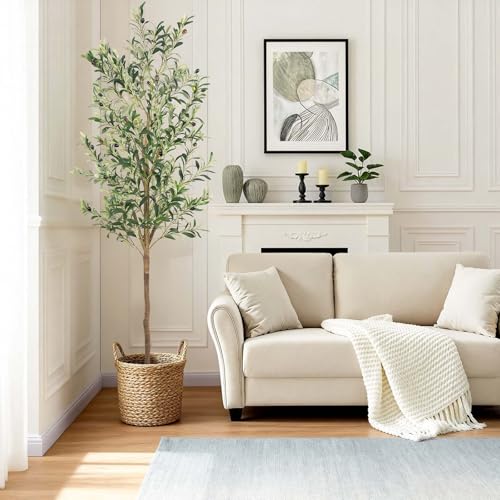 MCTYBB Artificial Fake Olive Tree 6FT Tall 1Pack Faux Silk