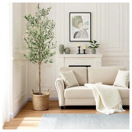 MCTYBB Artificial Fake Olive Tree 6FT Tall 1Pack Faux Silk Olive Tree for Home Living Room Office Decor Faux Artificial Plants Indoor Fake Potted Plants with Fruit & Free Moss