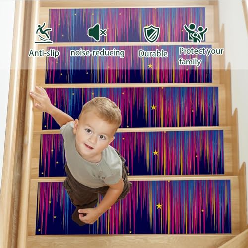Tapis d'escalier antidérapants en polyester et TPE haute performance pour bois