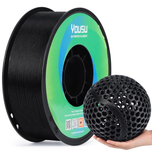 Image of YOUSU PEBA-Like 95A Super TPU 3D Printer Filament, Black, 1kg