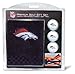 Team Golf NFL Denver Broncos Gift Set Embroidered Golf Towel, 3 Golf Balls, and 14 Golf Tees 2-3/4" Regulation, Tri-Fold Towel 16" x 22" & 100% Cotton