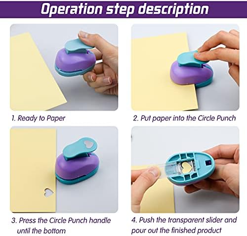 3 Pieces Heart Paper Punches, Mini Creative Craft Paper Punch 0.8cm 1.3cm 2.5cm for DIY Projects Scrapbooking Card Making