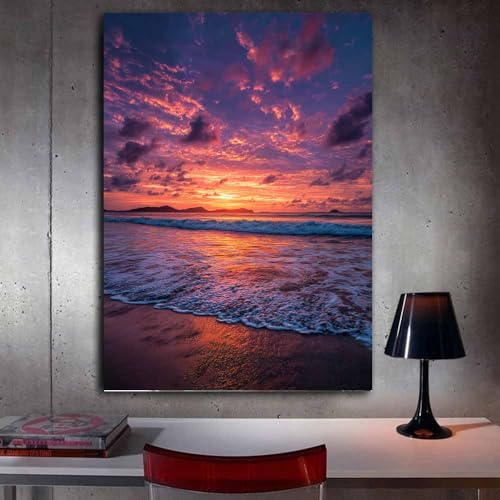 Tableau moderne violet 40x60cm pour décoration murale chambre