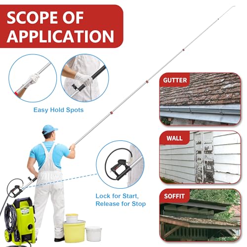 24 ft Telescoping Pressure Washer Wand Kit
