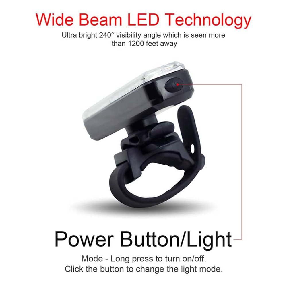 Feu arrière de vélo à 22 LED, 14 Modes, Rechargeable par USB, pour VTT, sécurité et signalisation, idéal pour Le Port d'un Sac à Dos ou d'un Casque.