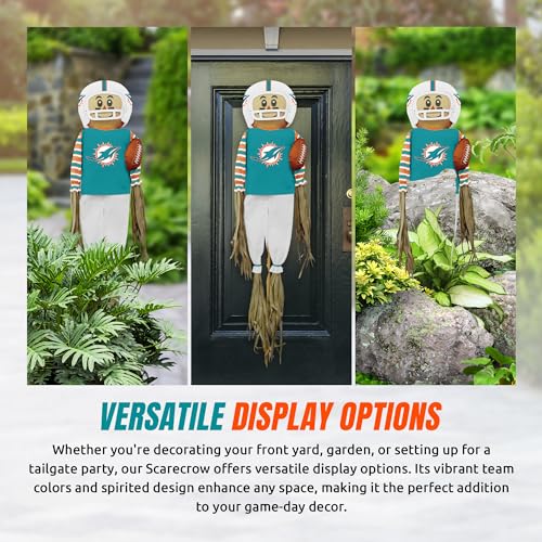 Sporticulture SCARLMIA Nfl Miami Dolphins Scarecrow With Stake Pole & Complete Football Uniform Set - 60 Inch X 12 Inch X 3.5 Inch Outdoor Sports Decoration Perfect thumb #3