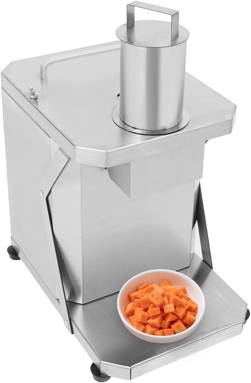 - Automatic Dicing Machine, 100W Electric Vegetable Dicer Slicer, Automatic Veggie Fruit Cutting Dicing Machine with 3 Dicing Grid Knives for Milk Tea Shops Restaurants Hotels