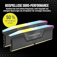 CORSAIR Vengeance RGB DDR5 32GB (2 x 16GB) Bis zu 6000MHz CL38-44-44-96 1.35V Intel XMP 3.0 AMD EXPO Desktop-Arbeitsspeicher - Grau – Ansicht 3