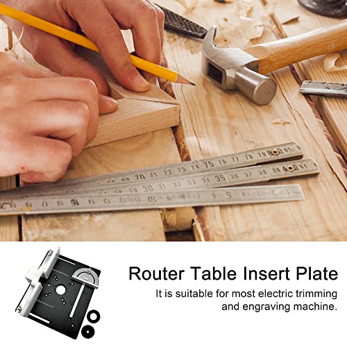 Plaque d'insertion pour table de routeur et machine à découper le bois sur banc de menuiserie