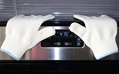 Brandobay Heat Resistant Oven Gloves - Grilling Cooking Gloves - Extreme Heat Resistant - Long And Thick Protection Gloves For Grilling, Cooking, Baking, Fireplace, Barbecue, Stove, Camping (One Pair) #TOP7