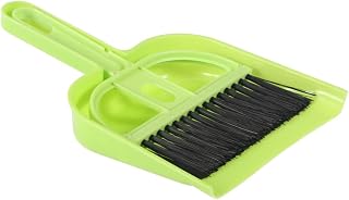 OUNONA Efficient Desktop Pet Cage Cleaner Reusable Mini Broom Dustpan Set Cleaning Tools for Animals