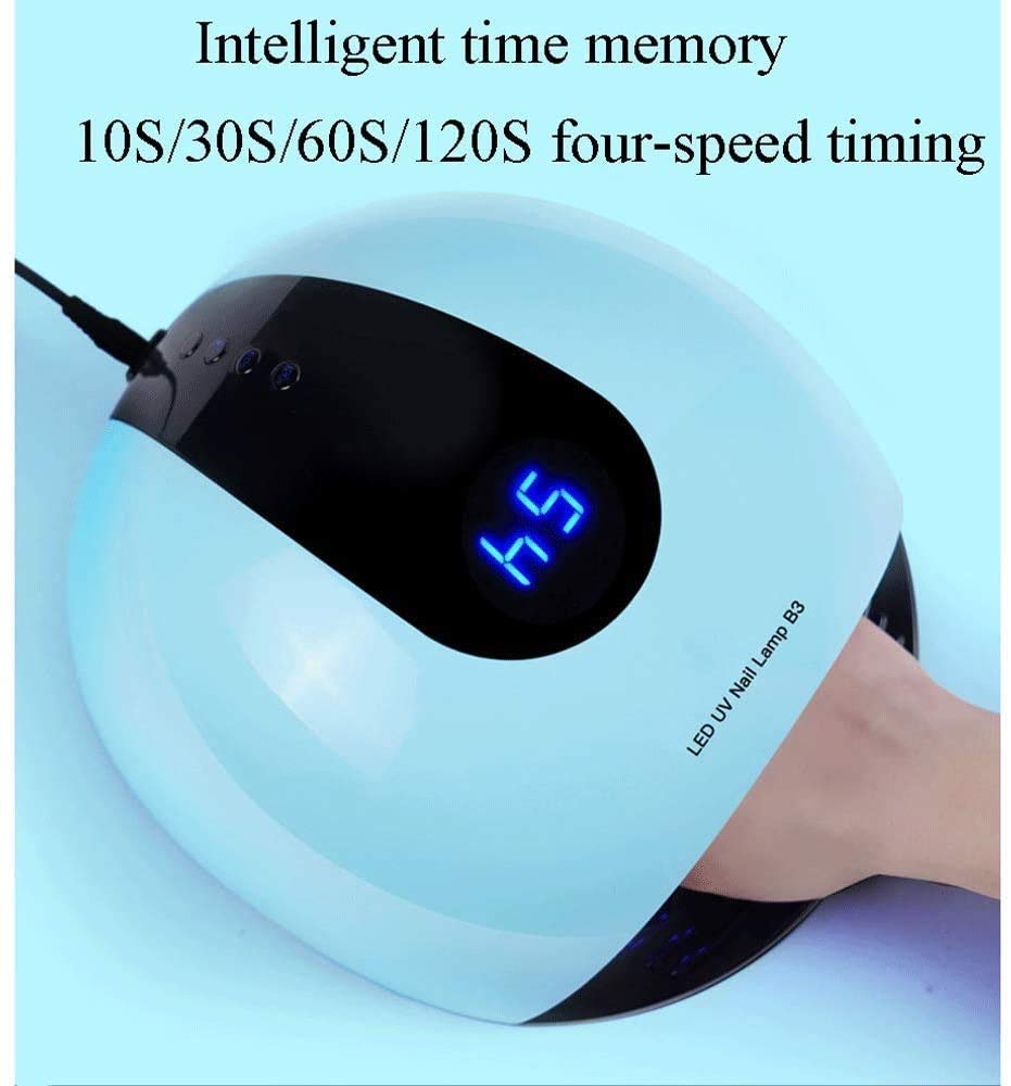 Lampada per unghie a Led 80W, essiccatore per unghie Lampada per unghie LED UV con 4 timer, strumenti per unghie, strumenti per unghie, lampada da polimerizzazione manicure leggera con sensor