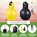Rotatingpals Hand Squeeze Whistles with Lanyards Multicolored Coach Whistle for Coaches Referees Handheld Sports for Indoor Outdoor Home Sports, Soft PVC(2 Pcs,Black, Yellow)